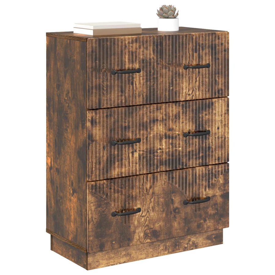Ladenkast Gerookt eiken 66 x 34,5 x 87 cm Bewerkt hout
