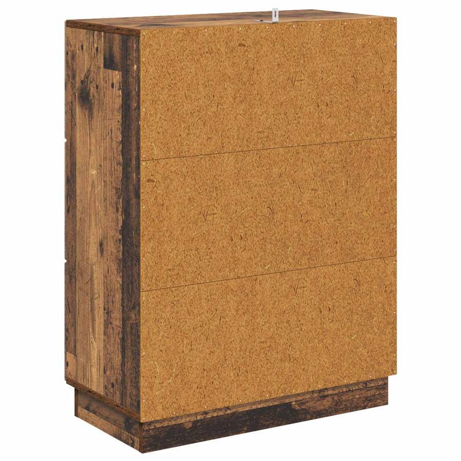 Ladenkast Oud hout 66 x 34,5 x 87 cm Bewerkt hout