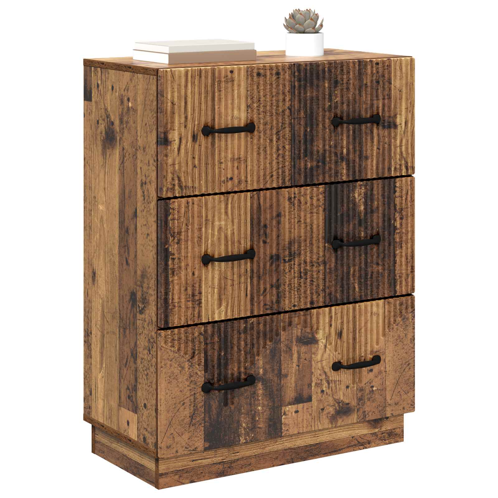 Ladenkast Oud hout 66 x 34,5 x 87 cm Bewerkt hout