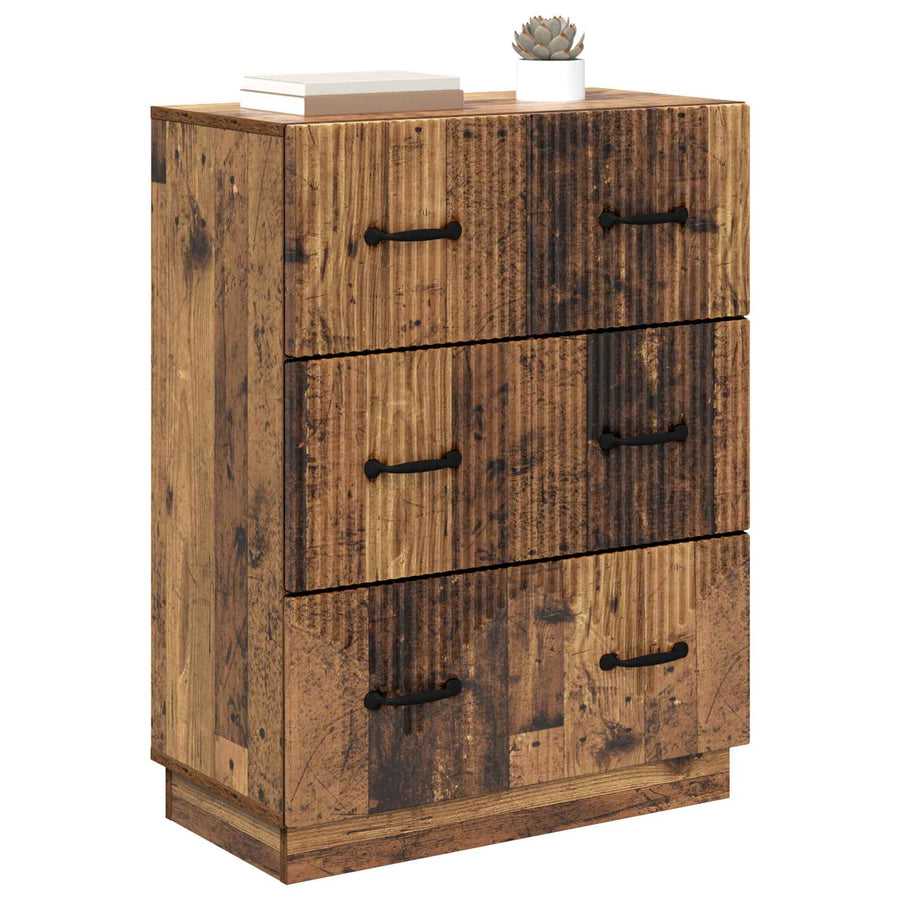 Ladenkast Oud hout 66 x 34,5 x 87 cm Bewerkt hout