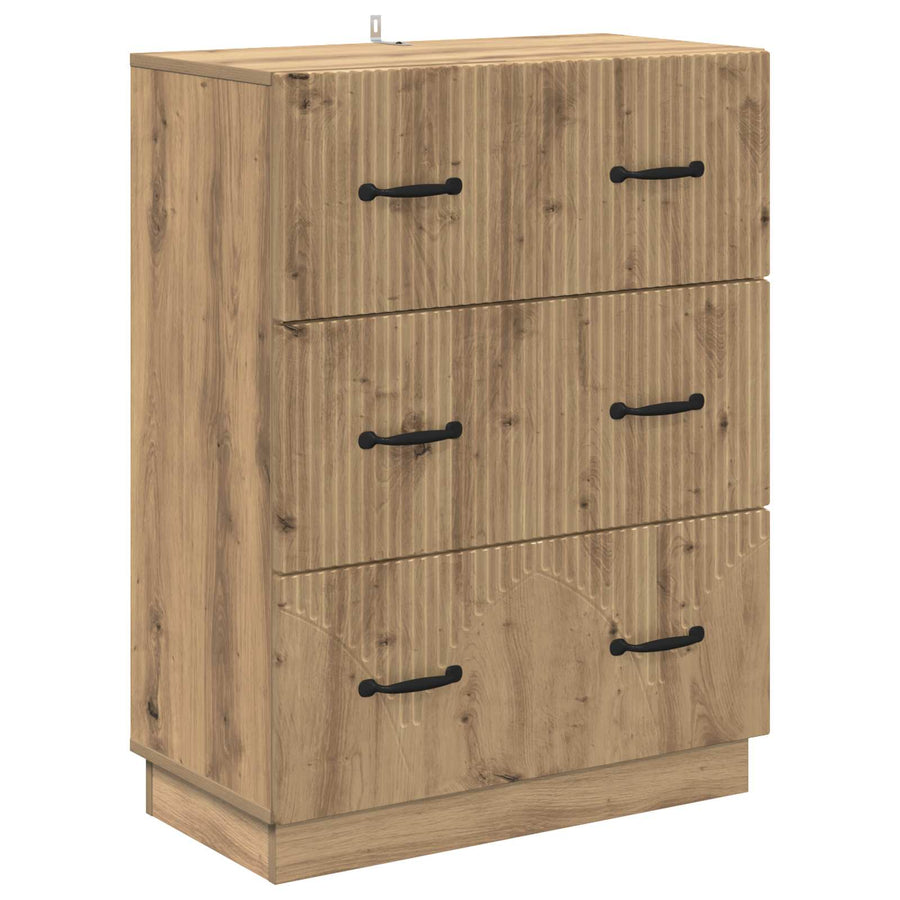 Ladenkast Artisanaal eiken 66 x 34,5 x 87 cm Bewerkt hout
