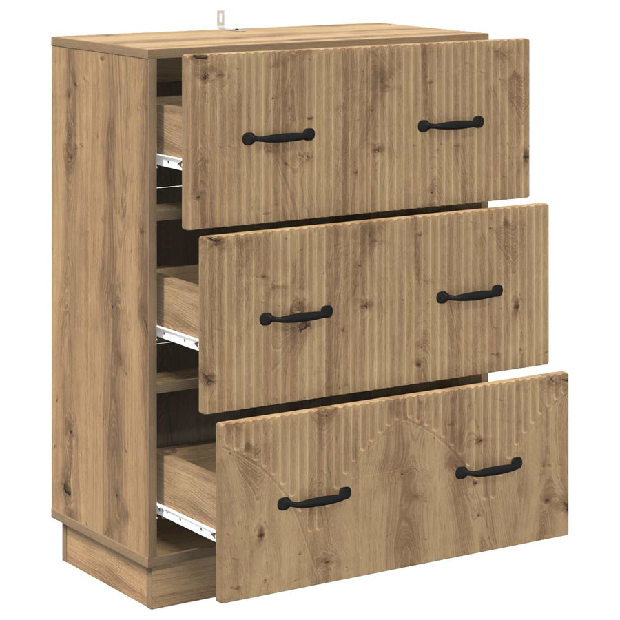 Ladenkast Artisanaal eiken 66 x 34,5 x 87 cm Bewerkt hout
