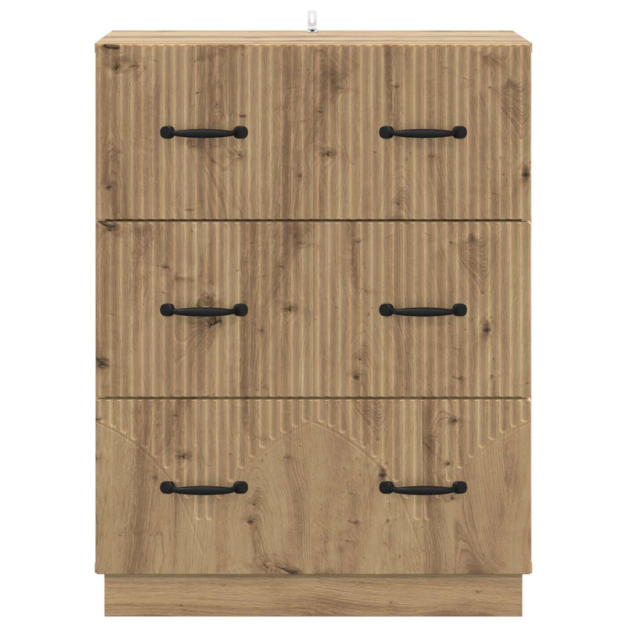 Ladenkast Artisanaal eiken 66 x 34,5 x 87 cm Bewerkt hout