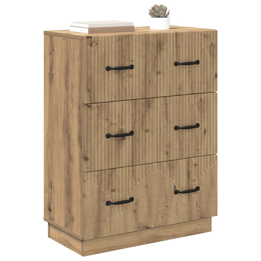 Ladenkast Artisanaal eiken 66 x 34,5 x 87 cm Bewerkt hout
