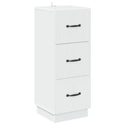 Ladekast 33x34,5x87 cm wit bewerkt hout