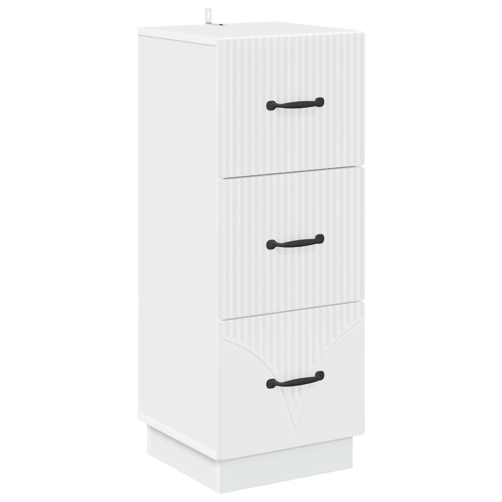 Ladenkast Wit 33 x 34,5 x 87 cm Bewerkt hout