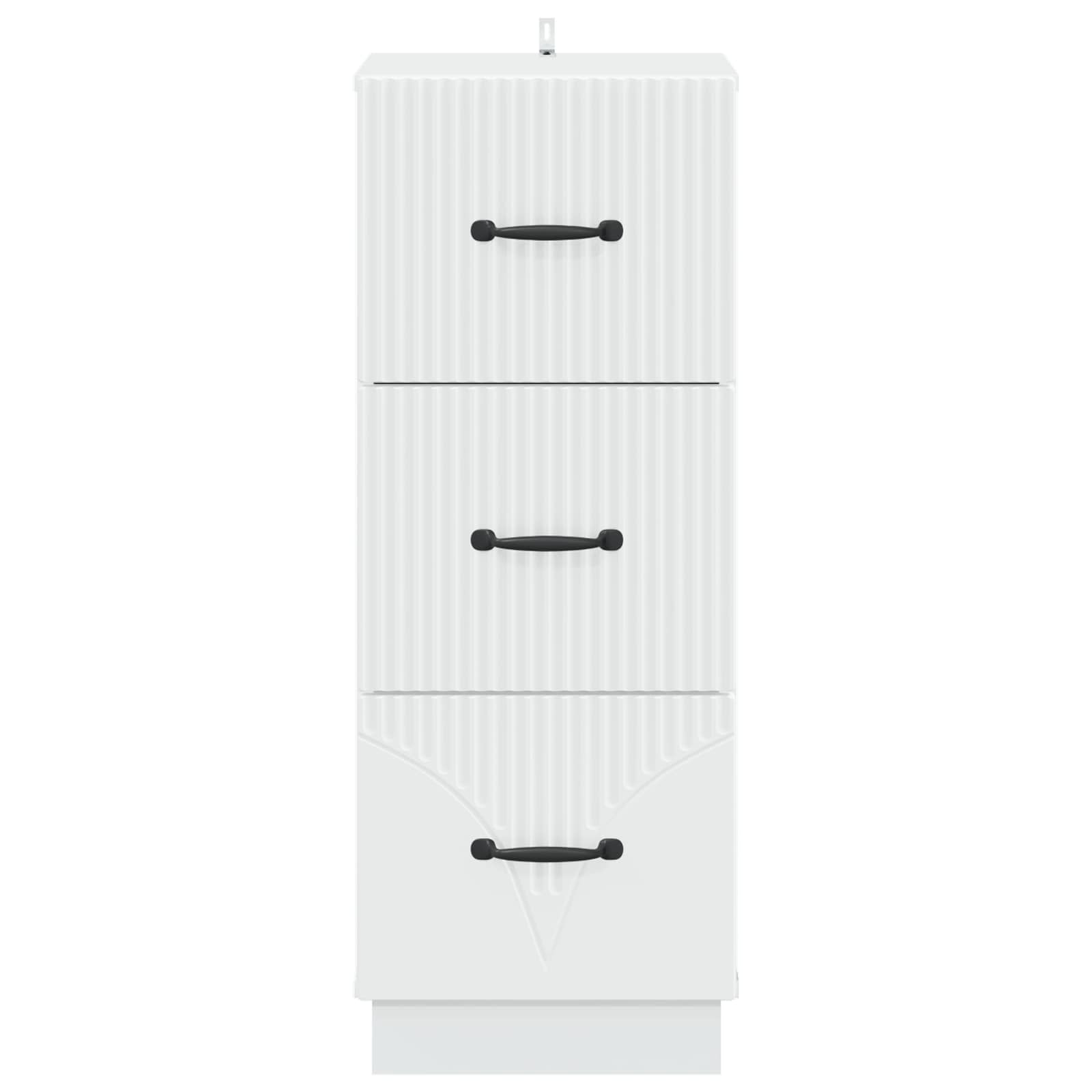 Ladenkast Wit 33 x 34,5 x 87 cm Bewerkt hout