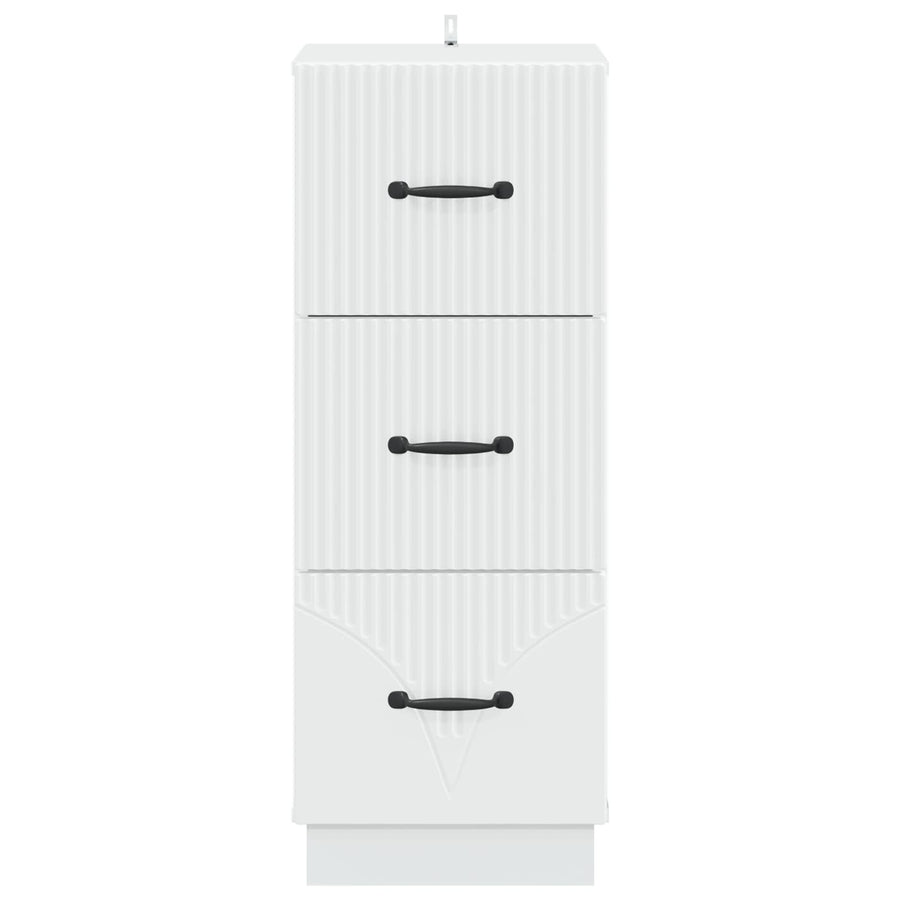 Ladenkast Wit 33 x 34,5 x 87 cm Bewerkt hout