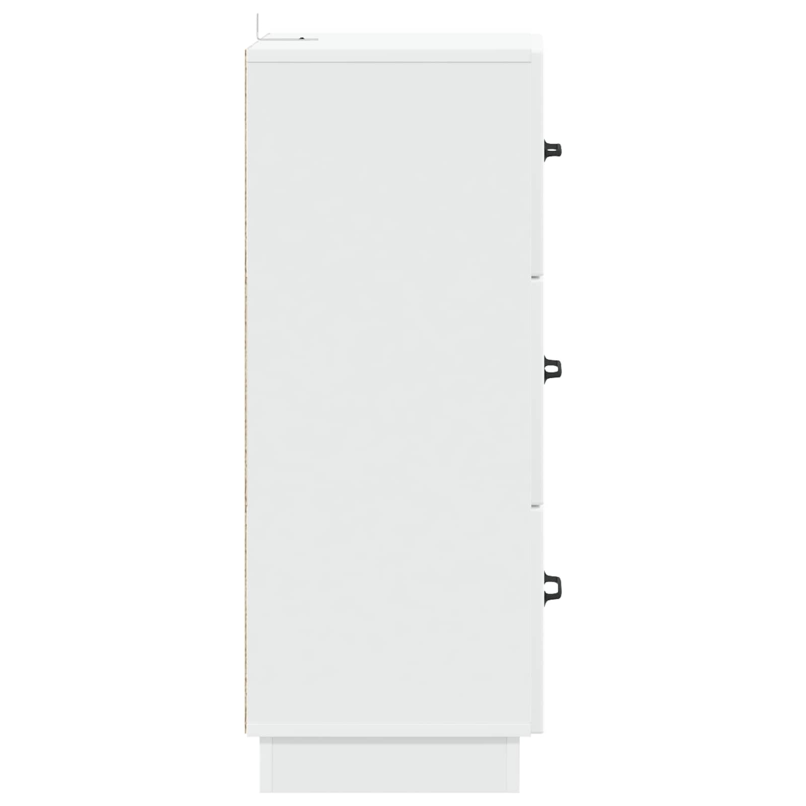 Ladenkast Wit 33 x 34,5 x 87 cm Bewerkt hout