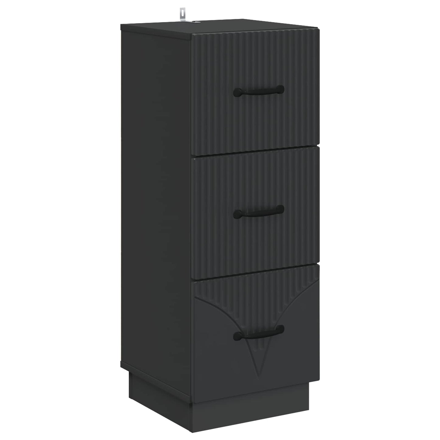 Ladenkast Zwart 33 x 34,5 x 87 cm Bewerkt hout
