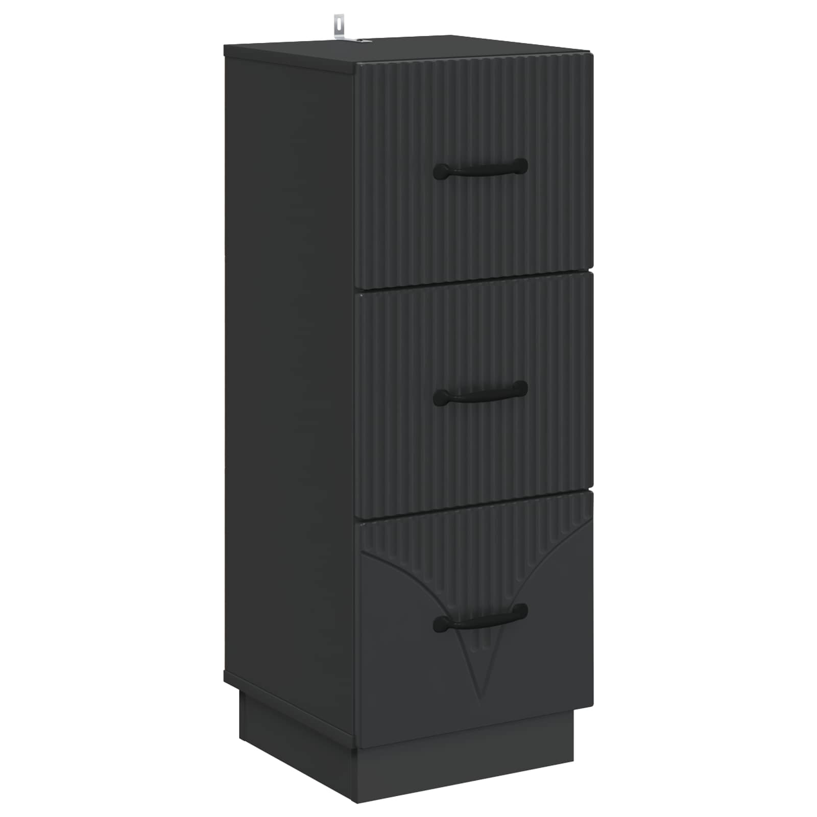 Ladenkast Zwart 33 x 34,5 x 87 cm Bewerkt hout
