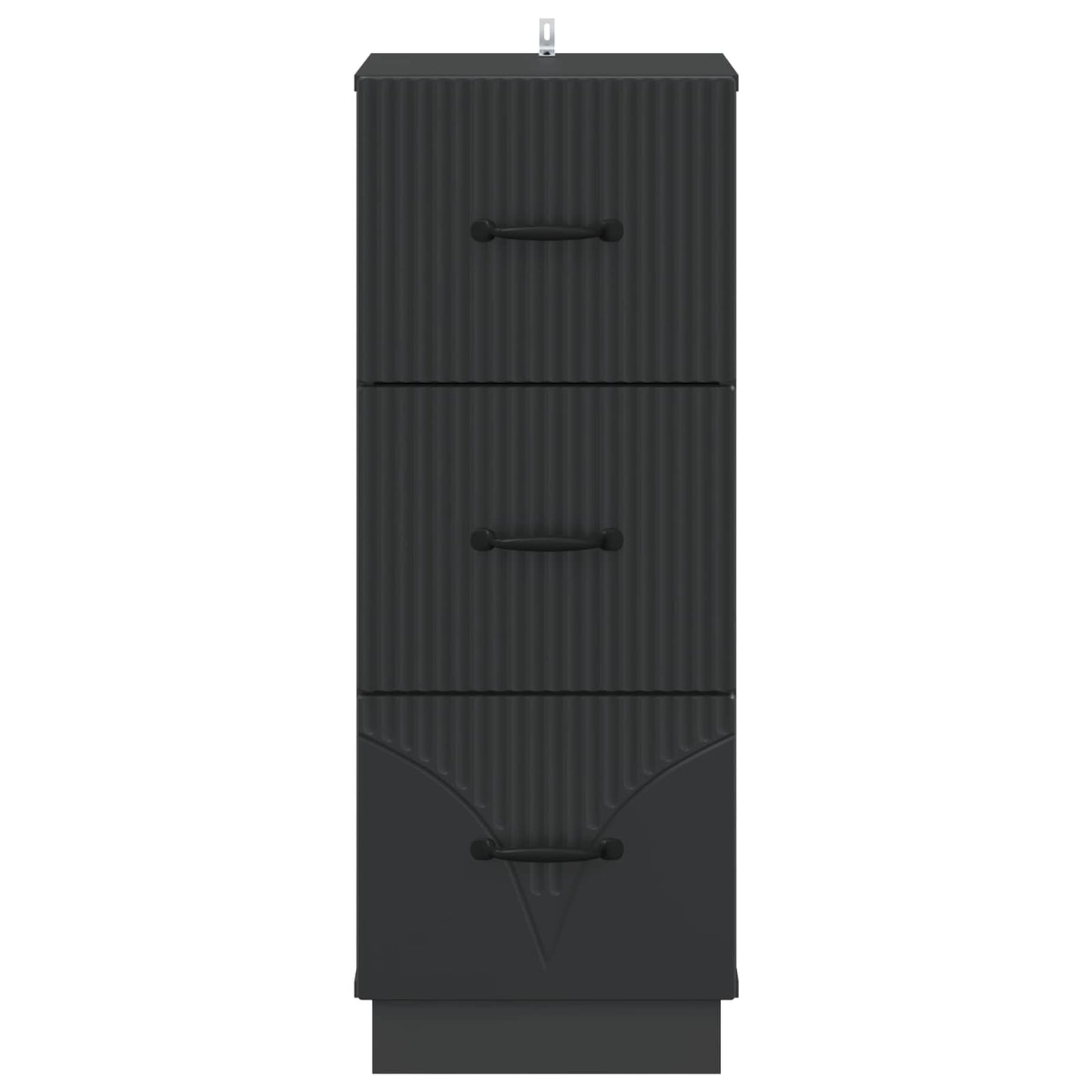 Ladenkast Zwart 33 x 34,5 x 87 cm Bewerkt hout