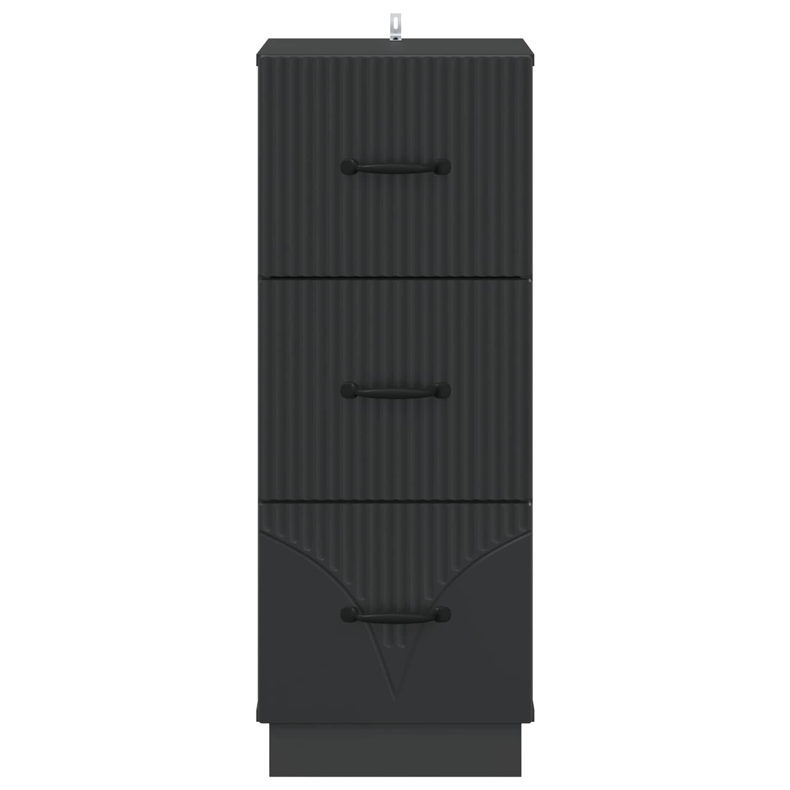 Ladenkast Zwart 33 x 34,5 x 87 cm Bewerkt hout