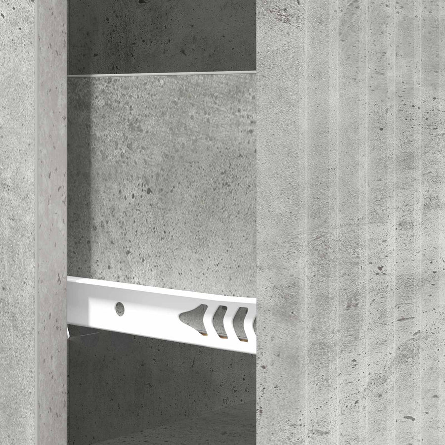 Ladenkast Betongrijs 33 x 34,5 x 87 cm Bewerkt hout