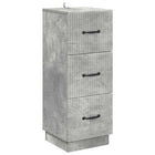 Ladekast 33x34,5x87 cm betongrijs bewerkt hout