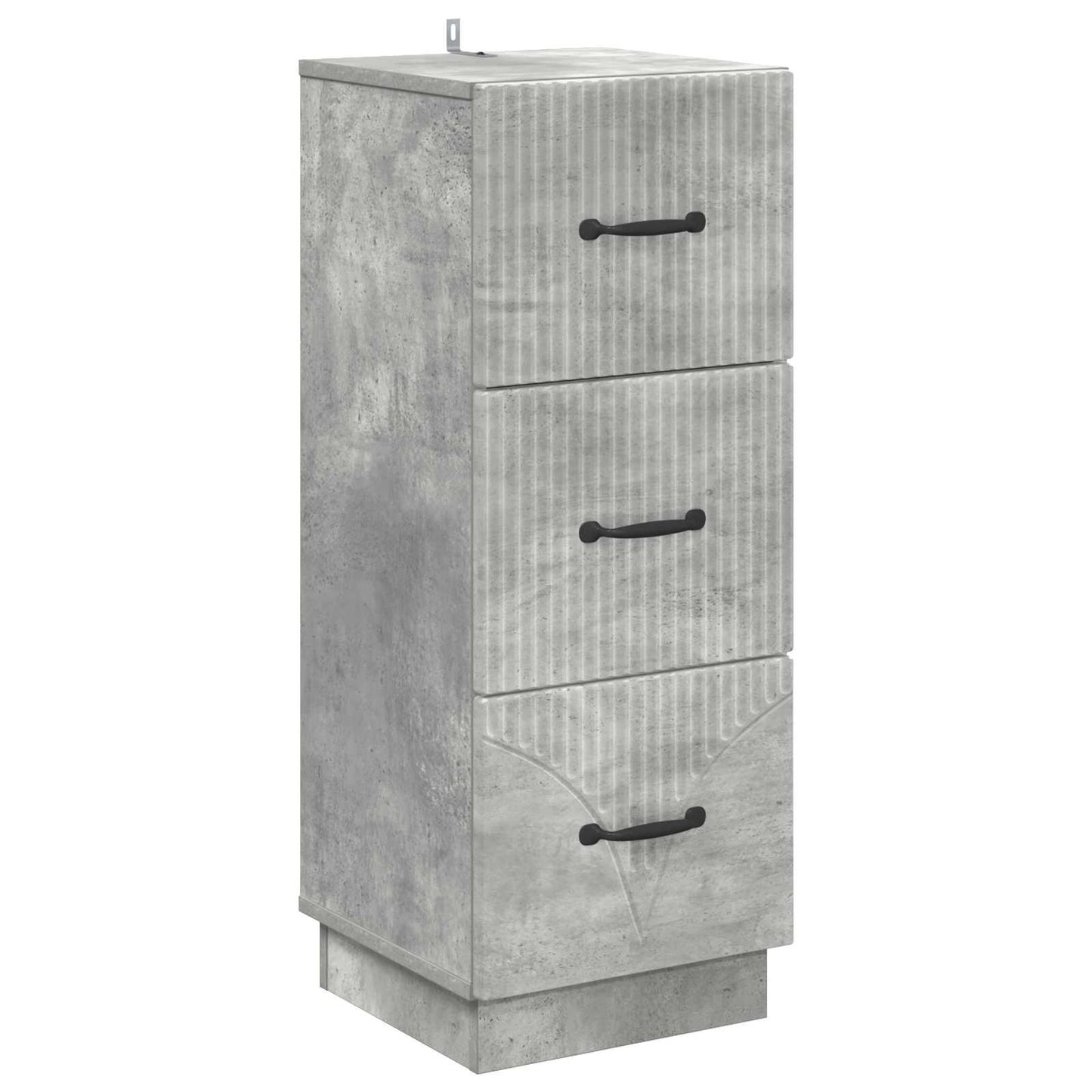 Ladenkast Betongrijs 33 x 34,5 x 87 cm Bewerkt hout