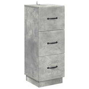 Ladekast 33x34,5x87 cm betongrijs bewerkt hout