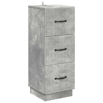 Ladenkast Betongrijs 33 x 34,5 x 87 cm Bewerkt hout