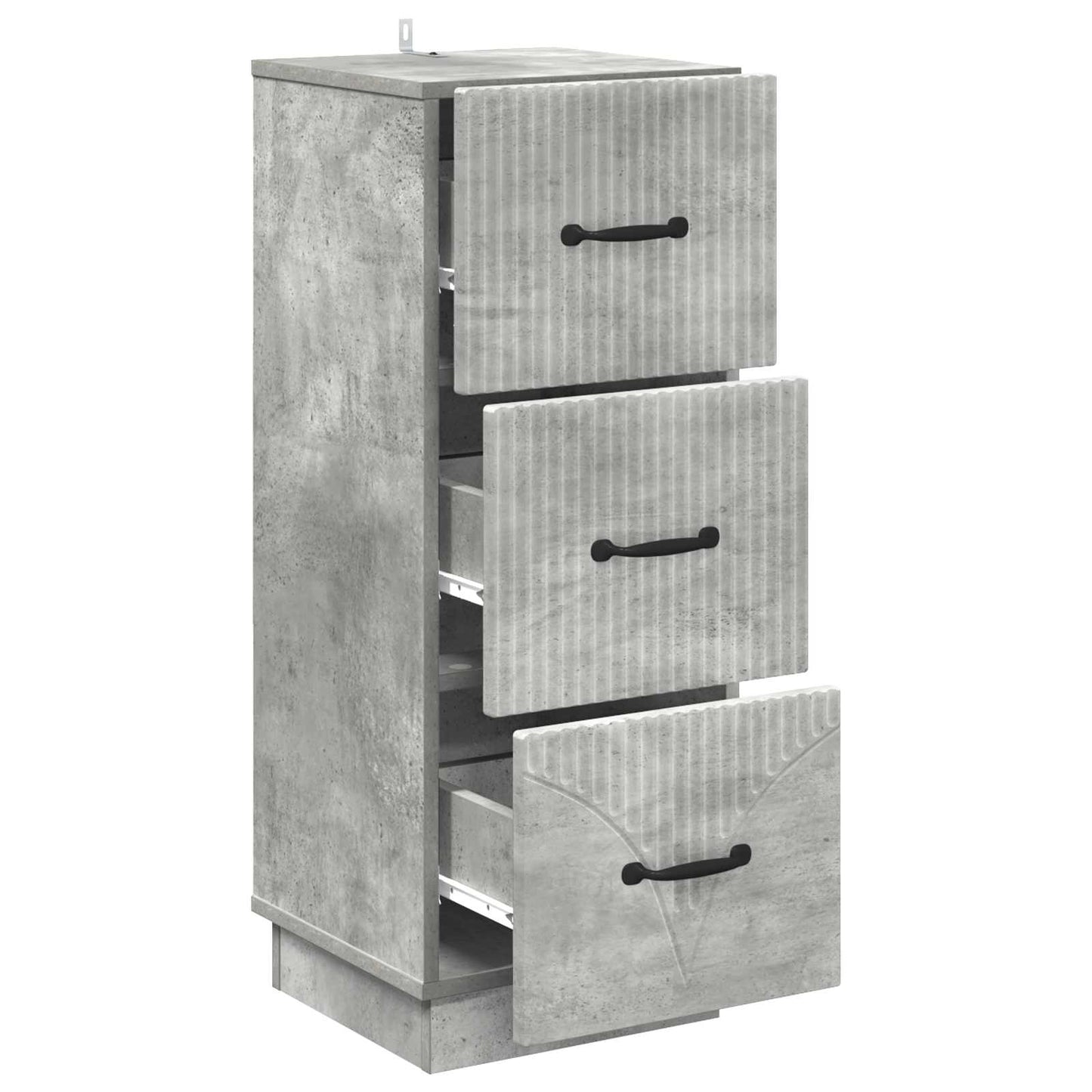 Ladenkast Betongrijs 33 x 34,5 x 87 cm Bewerkt hout