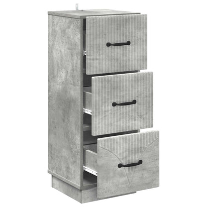 Ladenkast Betongrijs 33 x 34,5 x 87 cm Bewerkt hout