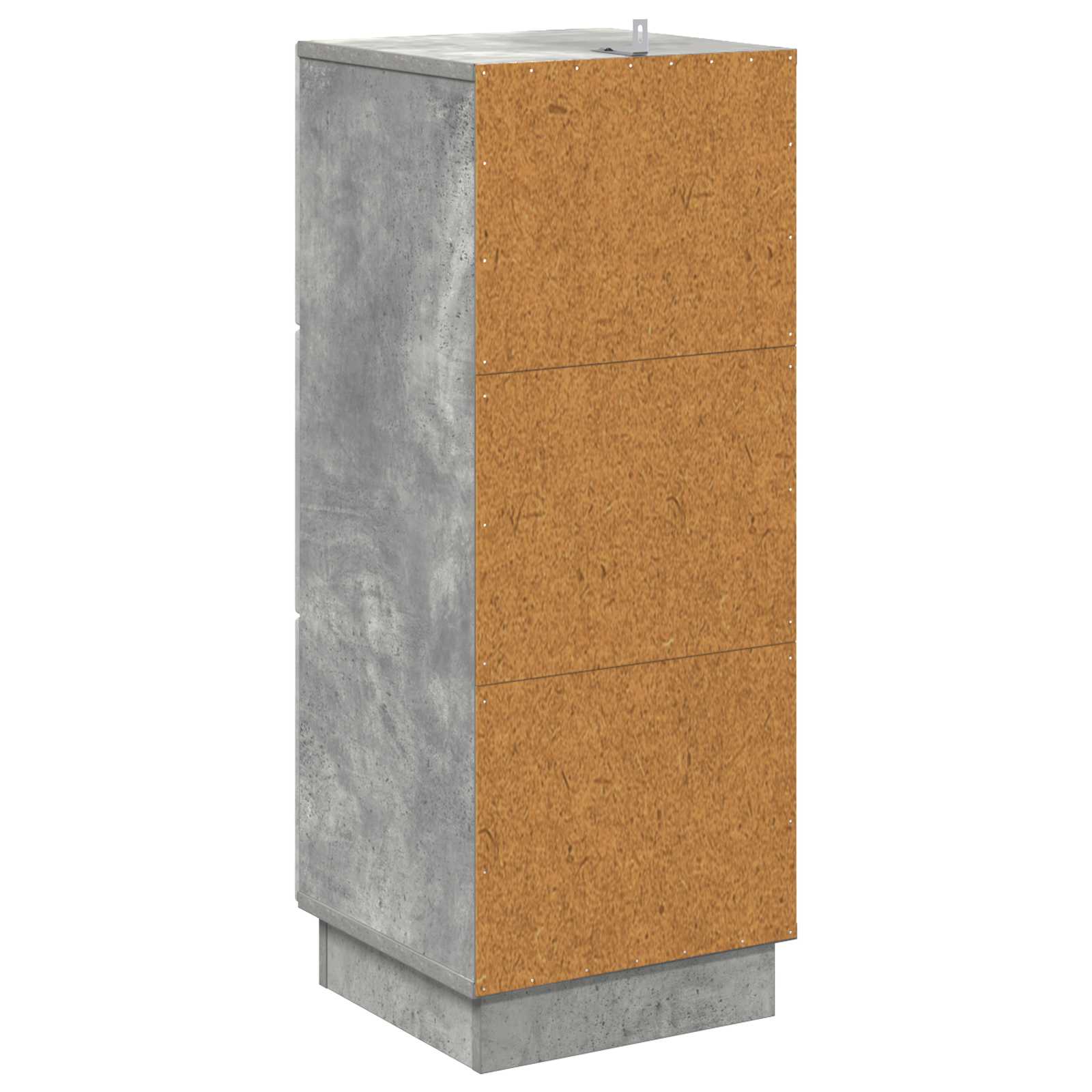 Ladenkast Betongrijs 33 x 34,5 x 87 cm Bewerkt hout