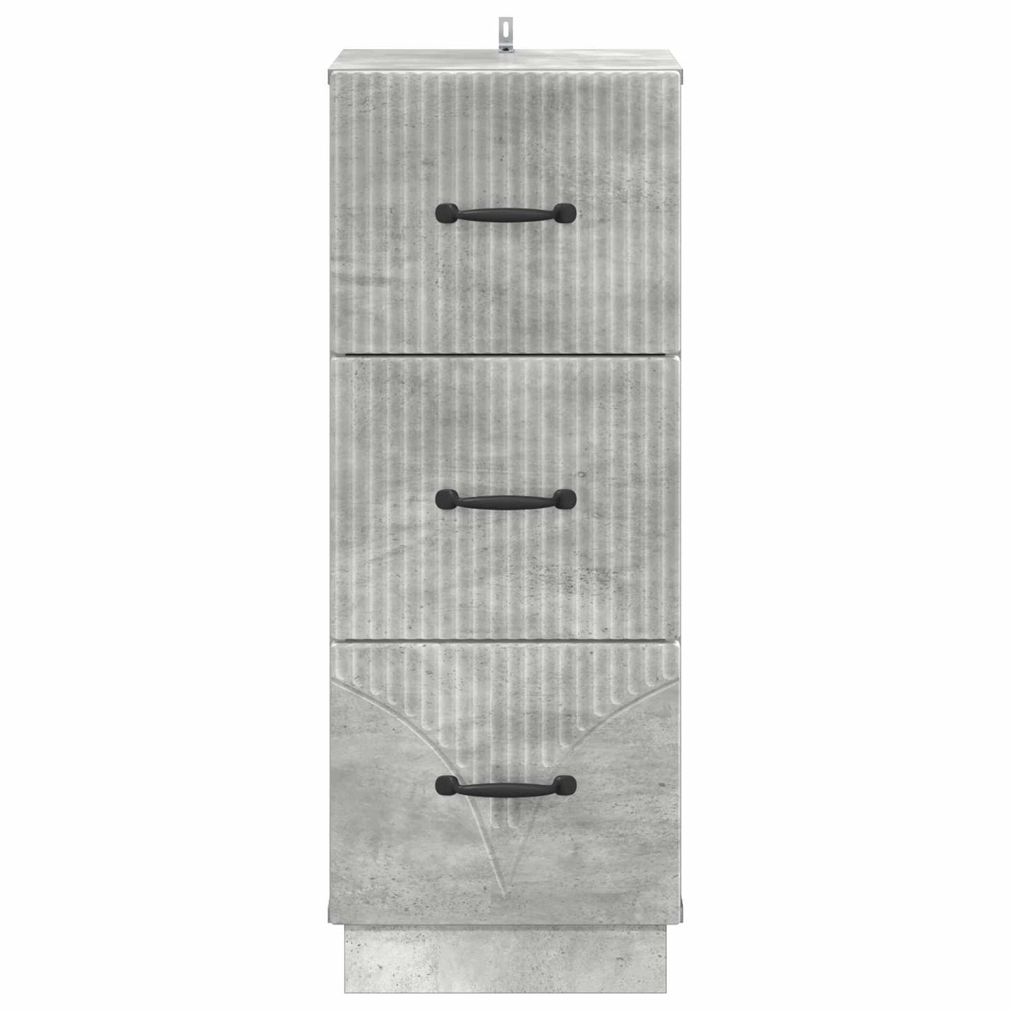 Ladenkast Betongrijs 33 x 34,5 x 87 cm Bewerkt hout