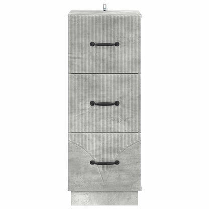 Ladenkast Betongrijs 33 x 34,5 x 87 cm Bewerkt hout
