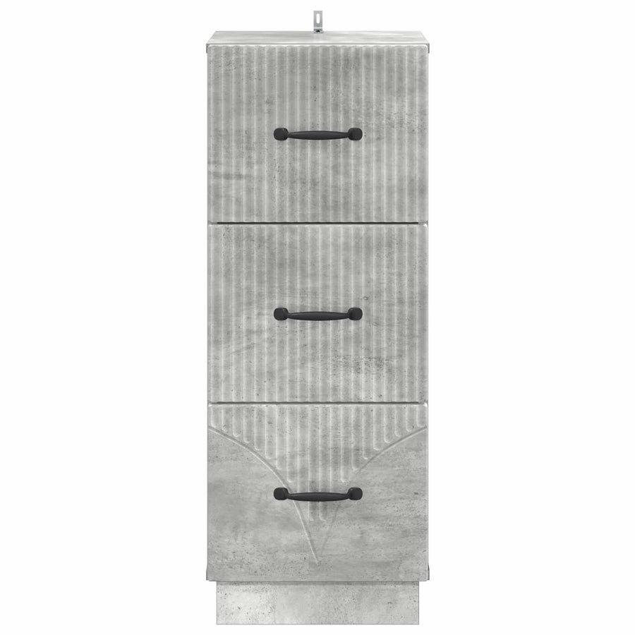 Ladenkast Betongrijs 33 x 34,5 x 87 cm Bewerkt hout