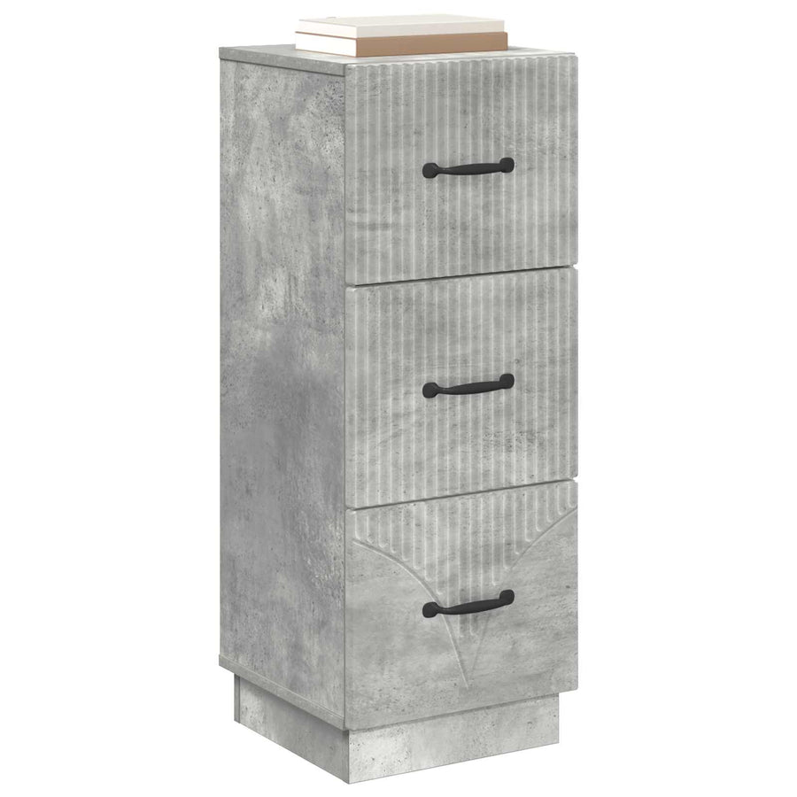 Ladenkast Betongrijs 33 x 34,5 x 87 cm Bewerkt hout