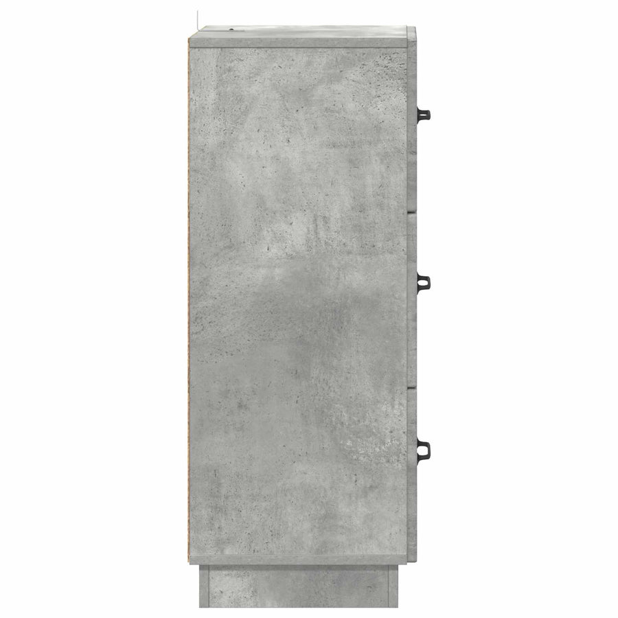Ladenkast Betongrijs 33 x 34,5 x 87 cm Bewerkt hout