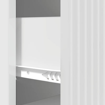 Ladenkast Hoogglans Wit 33 x 34,5 x 87 cm Bewerkt hout