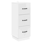 Ladekast 33x34,5x87 cm hoogglans wit bewerkt hout