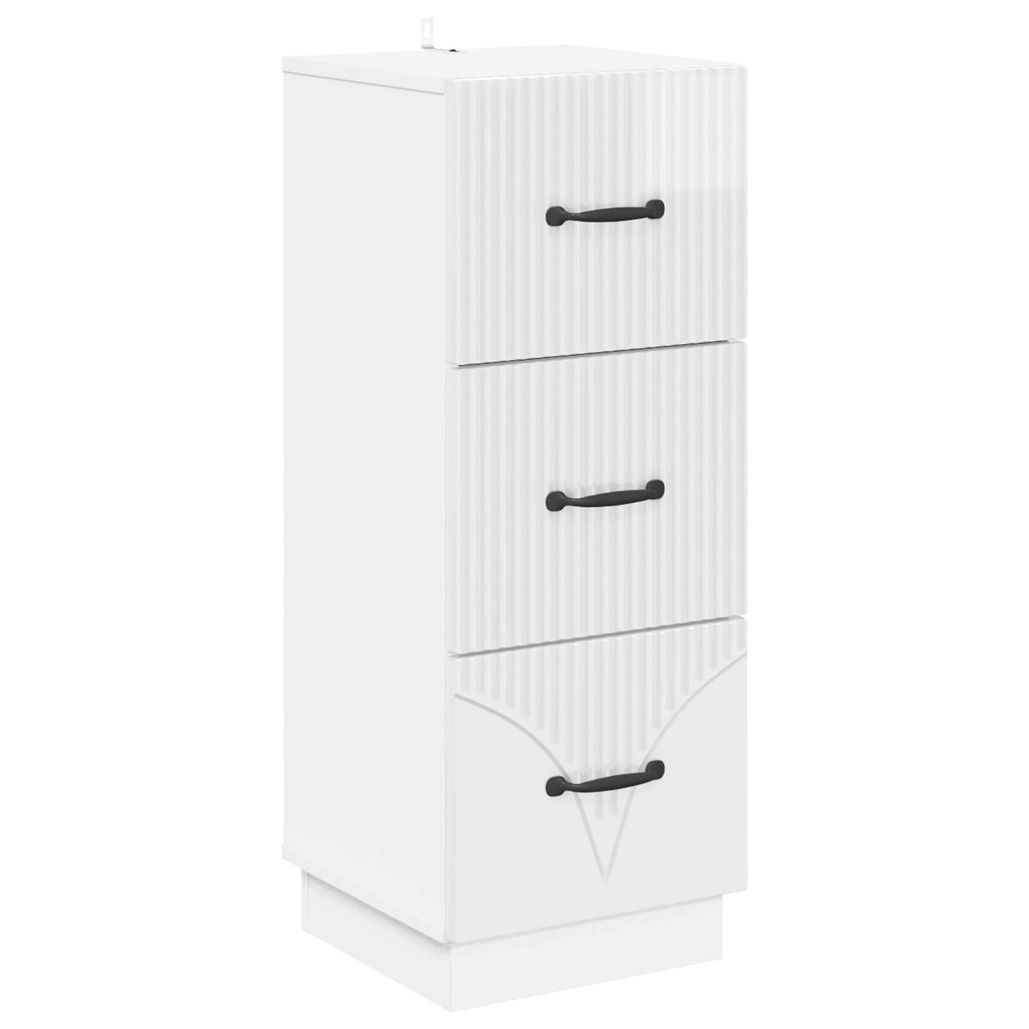 Ladenkast Hoogglans Wit 33 x 34,5 x 87 cm Bewerkt hout