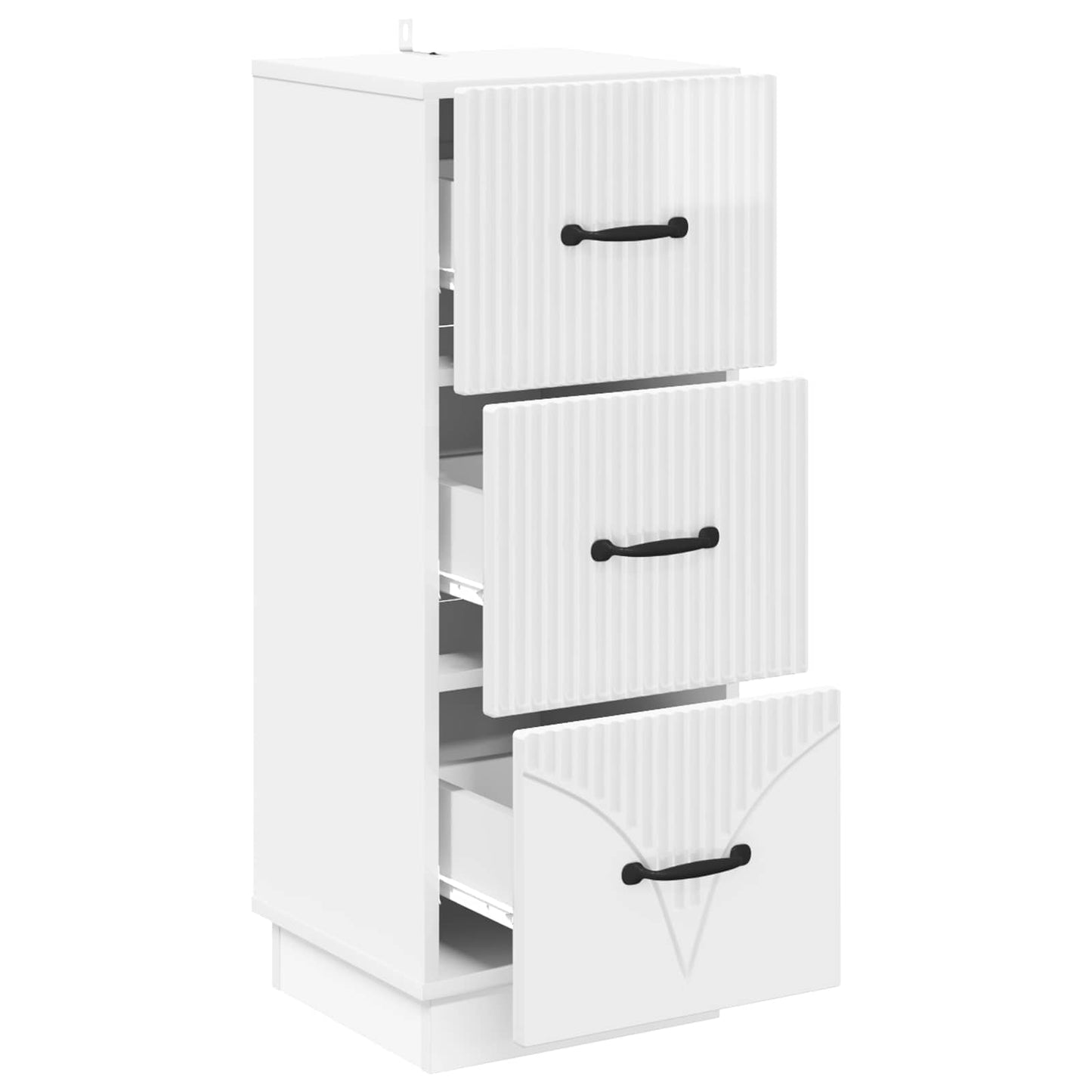 Ladenkast Hoogglans Wit 33 x 34,5 x 87 cm Bewerkt hout