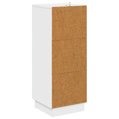 Ladenkast Hoogglans Wit 33 x 34,5 x 87 cm Bewerkt hout