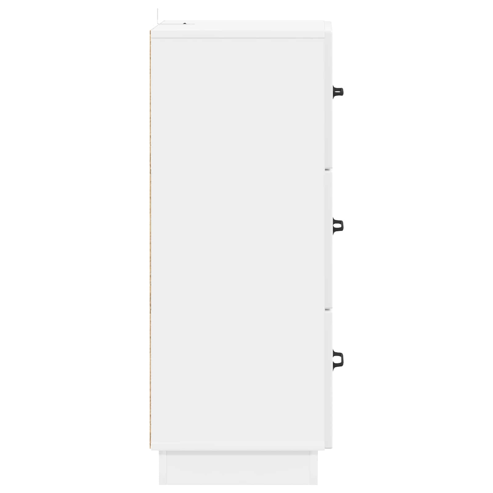 Ladenkast Hoogglans Wit 33 x 34,5 x 87 cm Bewerkt hout