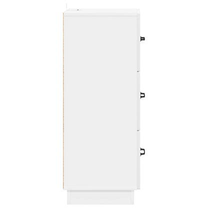 Ladenkast Hoogglans Wit 33 x 34,5 x 87 cm Bewerkt hout