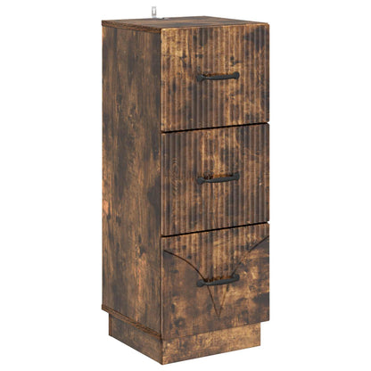Ladenkast Gerookt eiken 33 x 34,5 x 87 cm Bewerkt hout