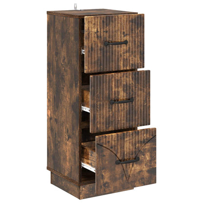Ladenkast Gerookt eiken 33 x 34,5 x 87 cm Bewerkt hout