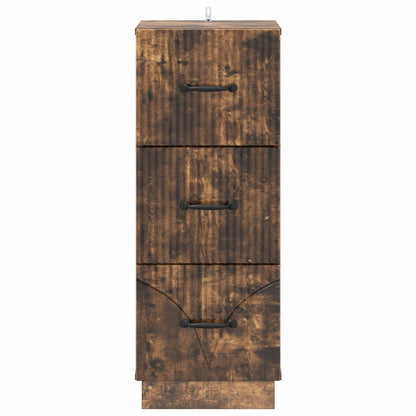Ladenkast Gerookt eiken 33 x 34,5 x 87 cm Bewerkt hout