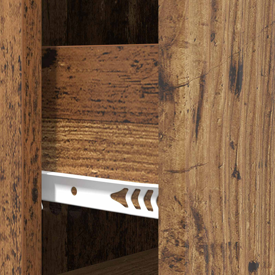 Ladenkast Oud hout 33 x 34,5 x 87 cm Bewerkt hout