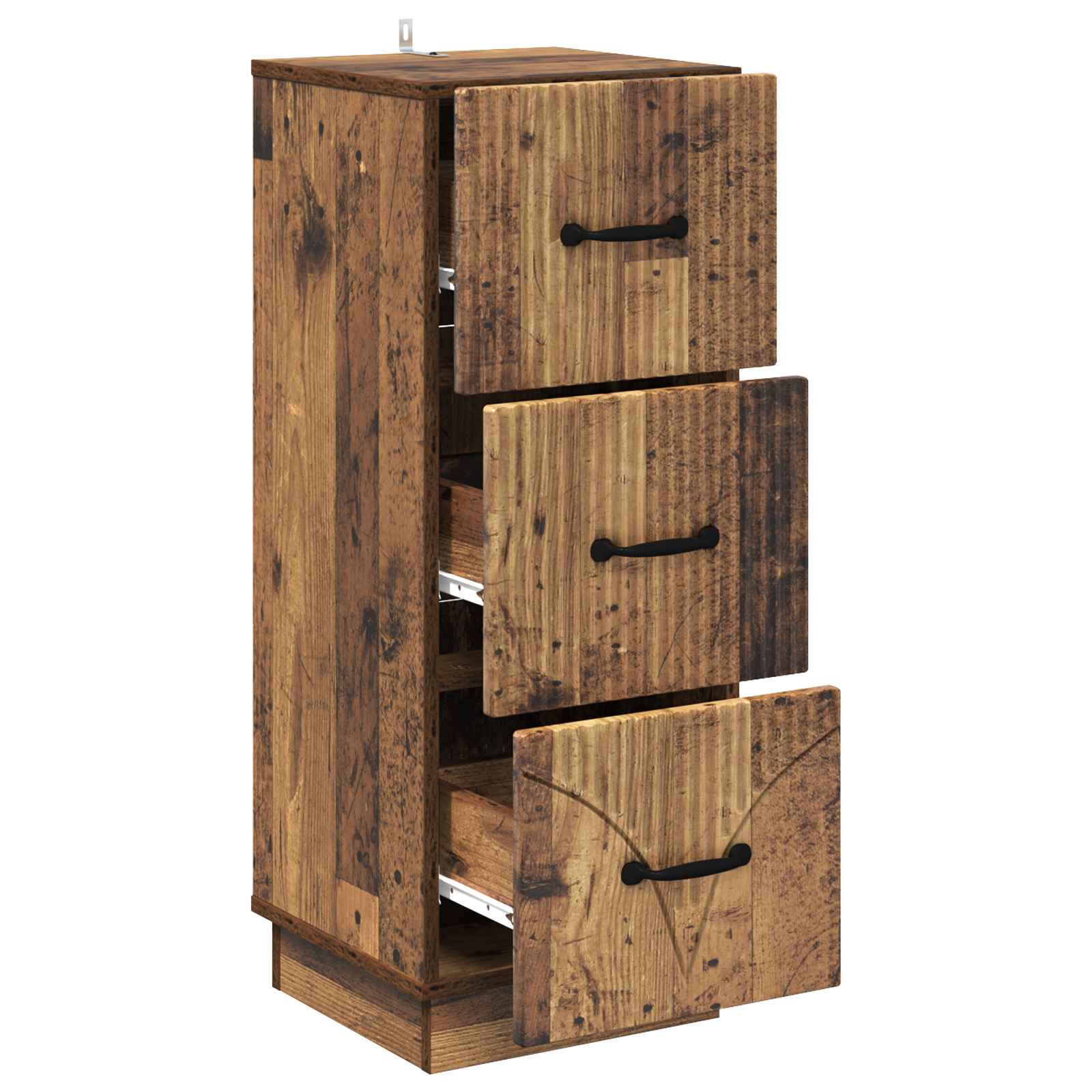 Ladenkast Oud hout 33 x 34,5 x 87 cm Bewerkt hout