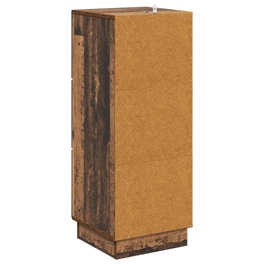 Ladenkast Oud hout 33 x 34,5 x 87 cm Bewerkt hout
