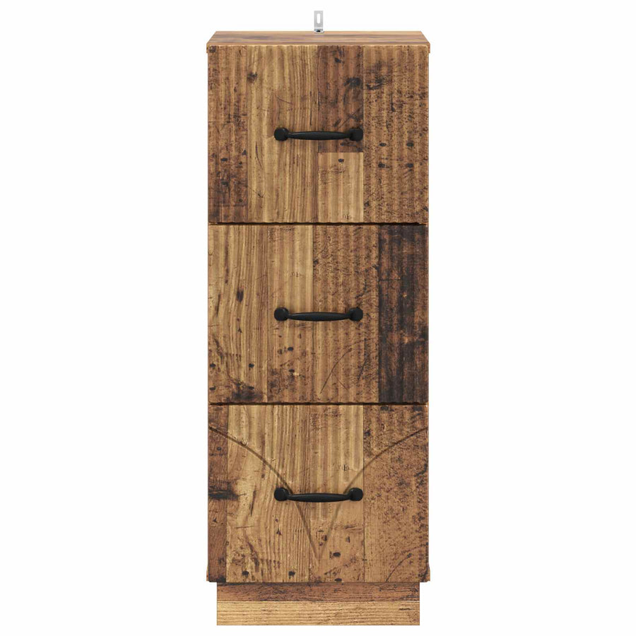 Ladenkast Oud hout 33 x 34,5 x 87 cm Bewerkt hout