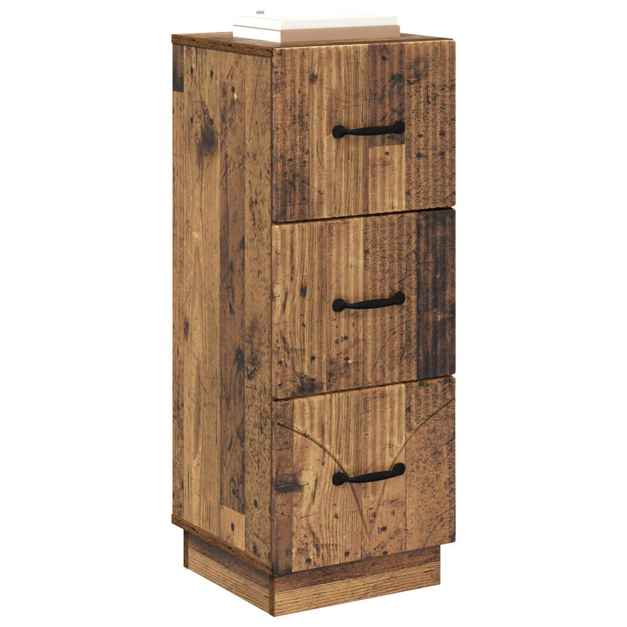 Ladenkast Oud hout 33 x 34,5 x 87 cm Bewerkt hout