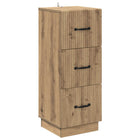 Ladekast bewerkt hout 33x34,5x87 cm