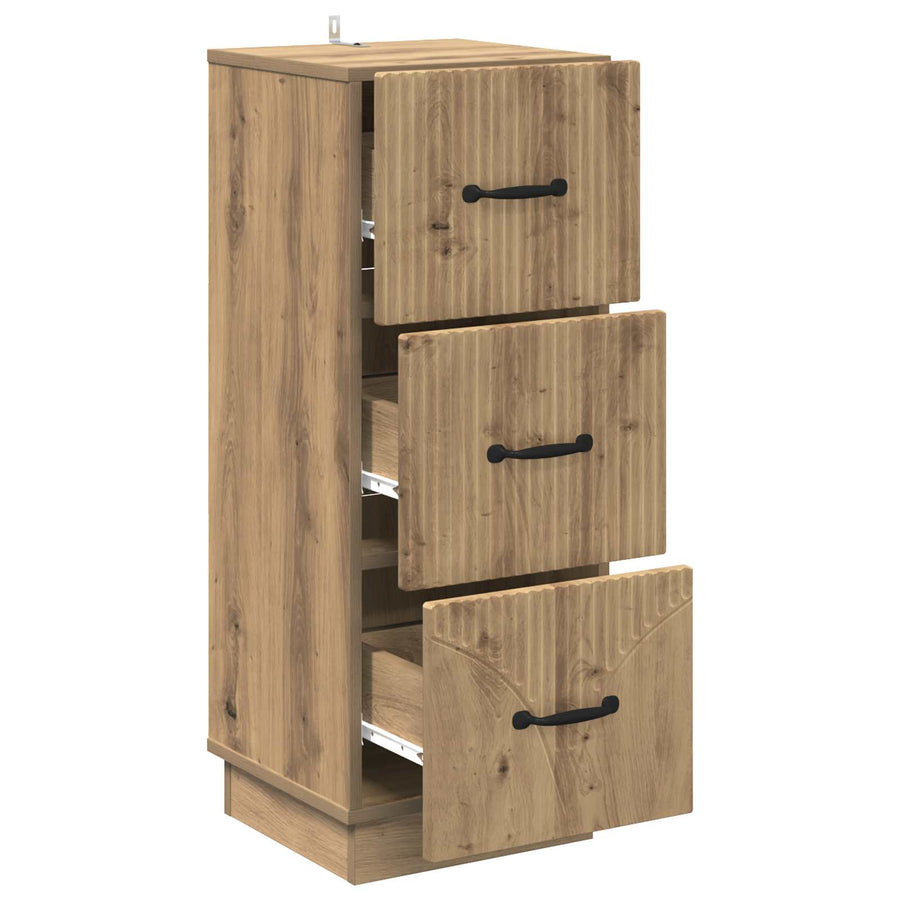 Ladenkast Artisanaal eiken 33 x 34,5 x 87 cm Bewerkt hout