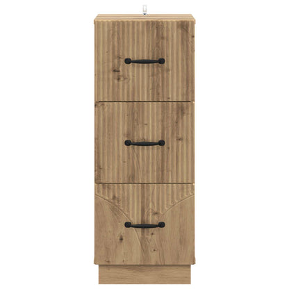Ladenkast Artisanaal eiken 33 x 34,5 x 87 cm Bewerkt hout
