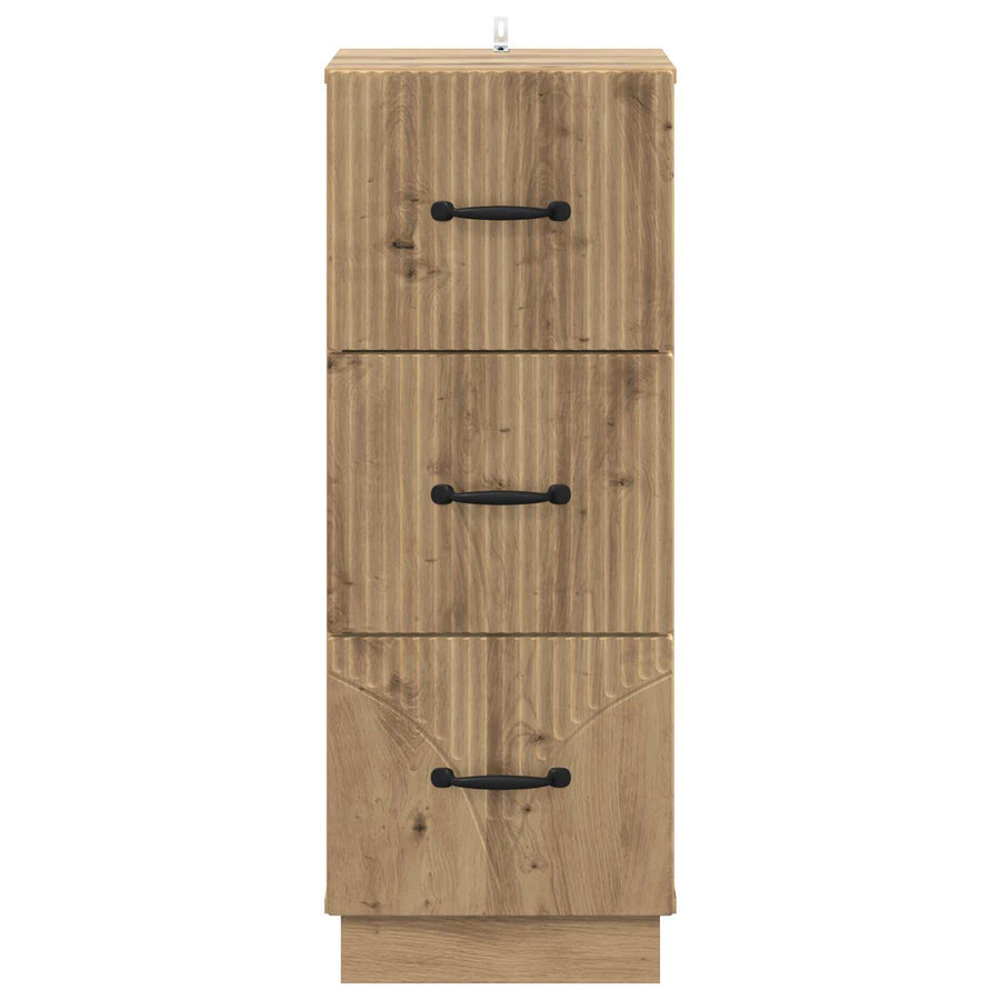 Ladenkast Artisanaal eiken 33 x 34,5 x 87 cm Bewerkt hout