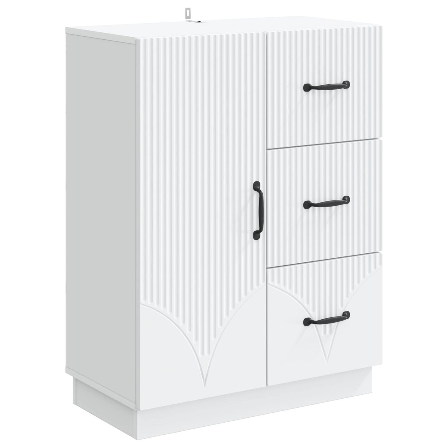 Dressoir met lade Wit 66 x 34,5 x 87 cm Bewerkt hout